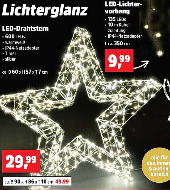 LED-Drahtstern Lichterglanz