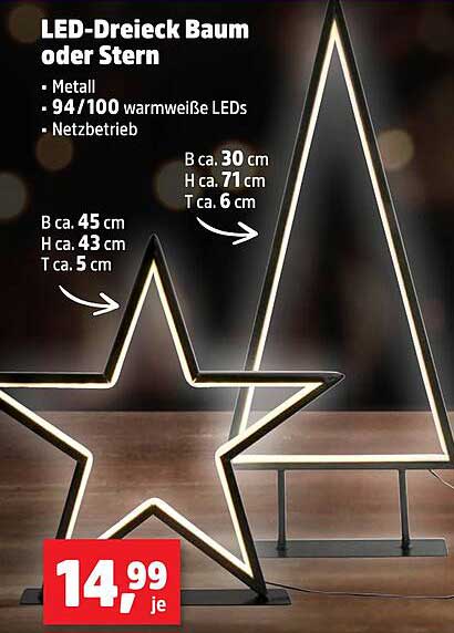 LED-Dreieck Baum oder Stern