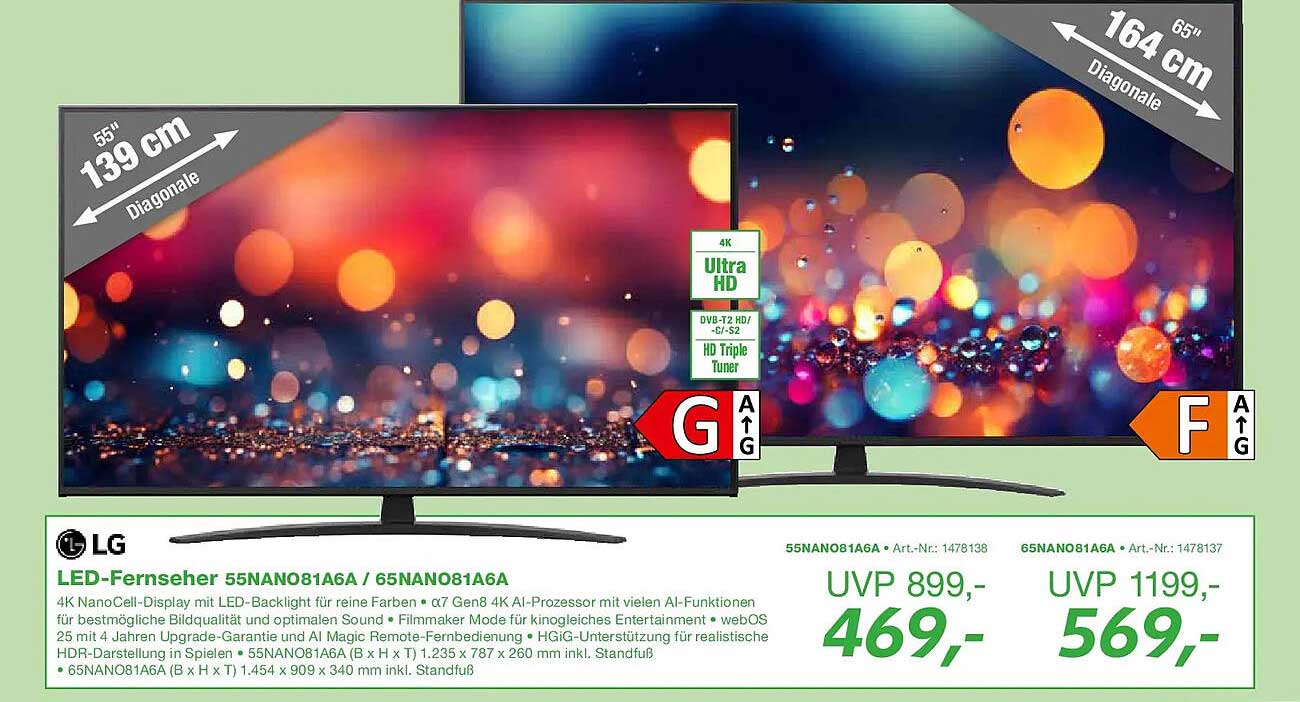 LED-Fernseher 55NANO81A6A / 65NANO81A6A
