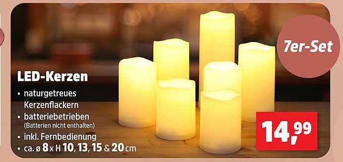 LED-Kerzen 7er-Set