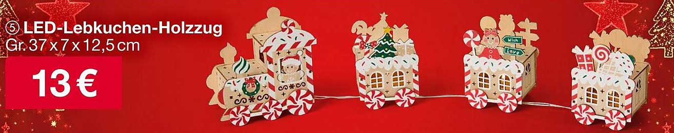 LED-Lebkuchen-Holzzug