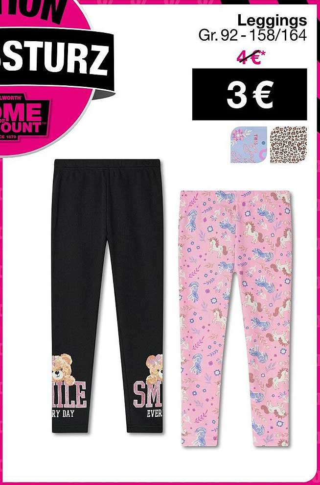 Leggings - Größen 92 - 158/164, jetzt für 3 €!