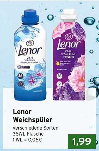Lenor Weichspüler verschiedene Sorten 36WL Flasche