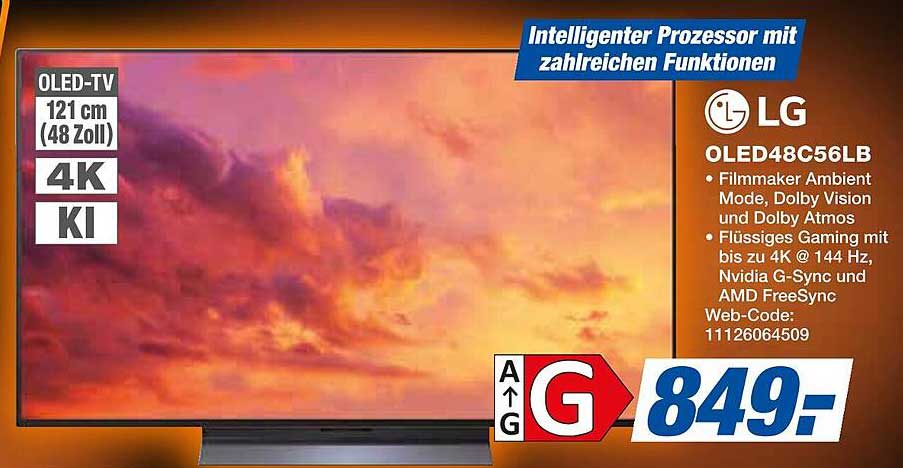 LG OLED-TV 121 cm (48 Zoll) 4K - Modell OLED48C56LB