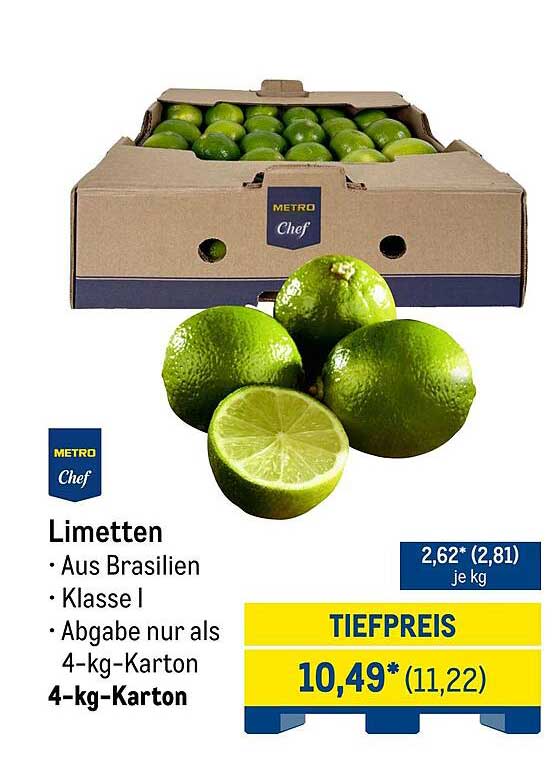 Limetten aus Brasilien - 4-kg-Karton