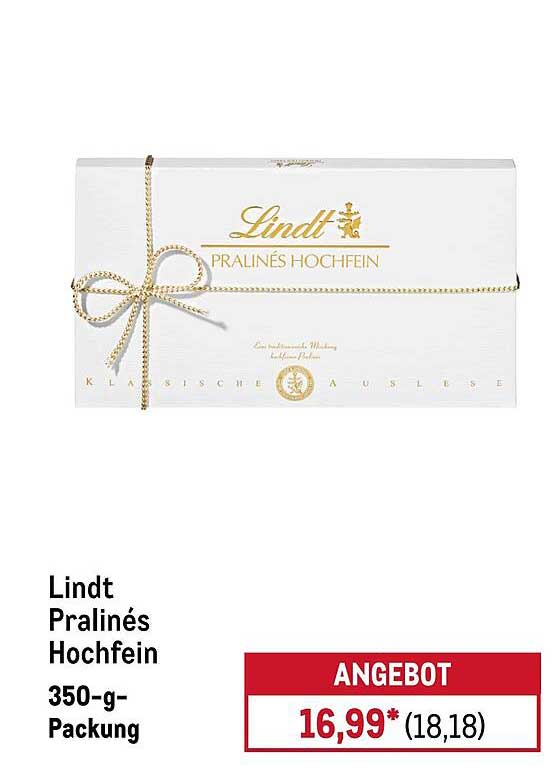 Lindt Pralinés Hochfein 350-g-Packung