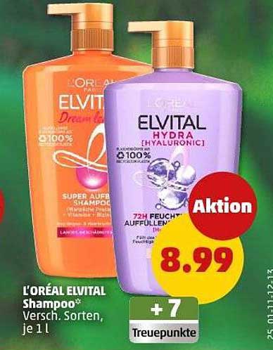 L'Oréal Elvital Shampoo – Verschiedene Sorten 1 l
