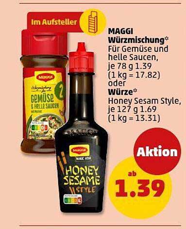 MAGGI Würzmischung für Gemüse und helle Saucen oder Würze Honey Sesame Style