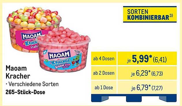 Maoam Kracher - Verschiedene Sorten 265-Stück-Dose