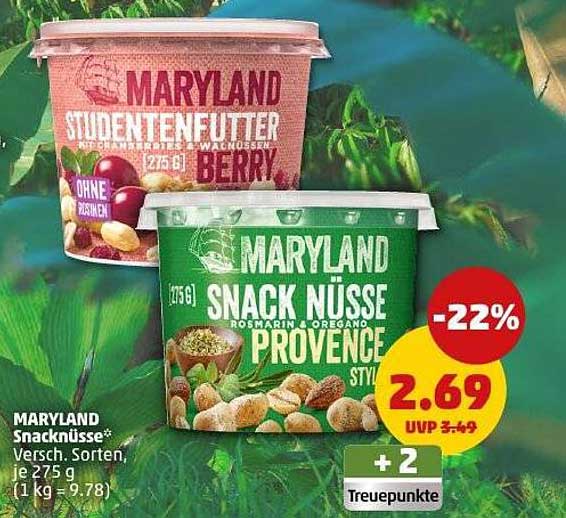 MARYLAND Snacknüsse - Verschiedene Sorten, je 275 g