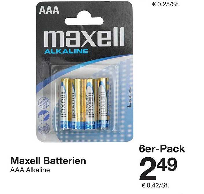 Maxell Batterien AAA Alkaline - 6er-Pack