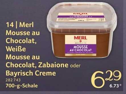MERL Mousse au Chocolat, Weiß, Zabaione oder Bayrisch Creme - 700 g