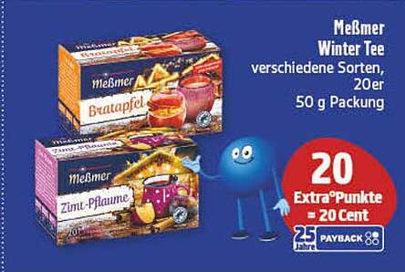 Meßmer Winter Tee verschiedene Sorten, 20er 50 g Packung