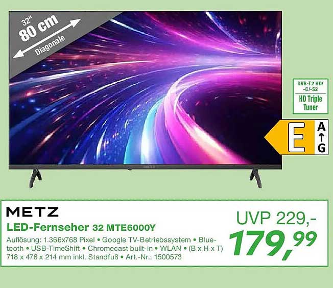 METZ LED-Fernseher 32 MTE6000Y