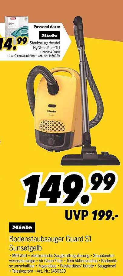 Miele Bodenstaubsauger Guard S1 Sunsetgelb