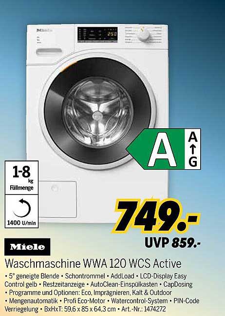 Miele Waschmaschine WWA 120 WCS Active