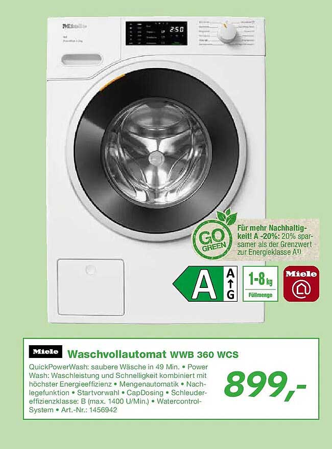 Miele Waschvollautomat WWB 360 WCS