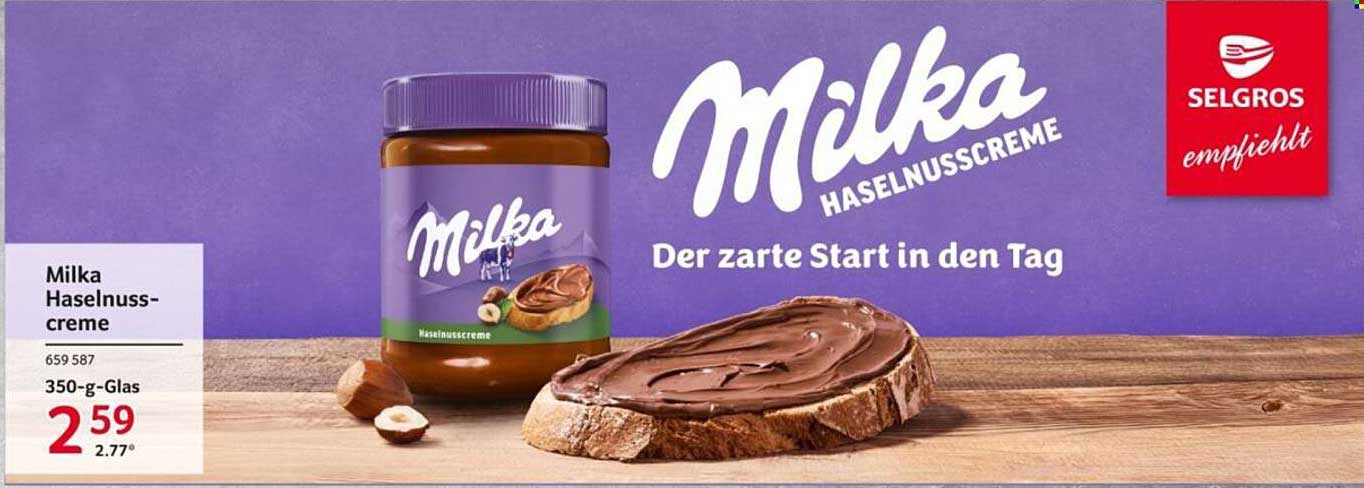 Milka Haselnusscreme 350 g-Glas