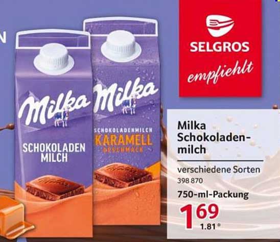Milka Schokoladenmilch 750-ml-Packung, verschiedene Sorten