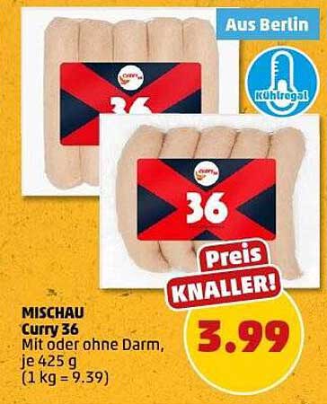 Mischau Curry 36 mit oder ohne Darm, je 425 g