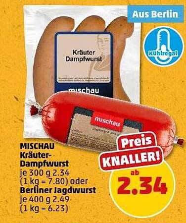 MISCHAU Kräuter-Dampfwurst – Preis-Knaller!