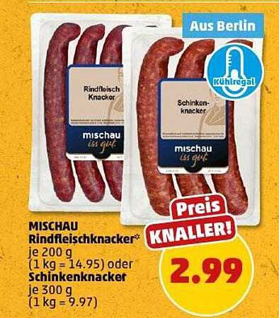 MISCHAU Rindfleischknacker und Schinkenknacker