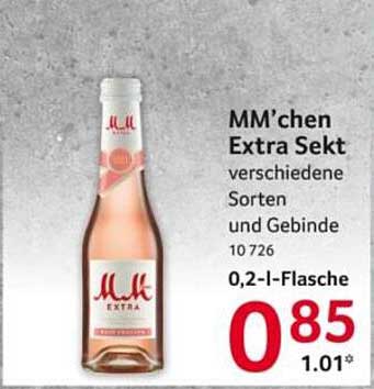 MM’chen Extra Sekt verschiedene Sorten und Gebinde