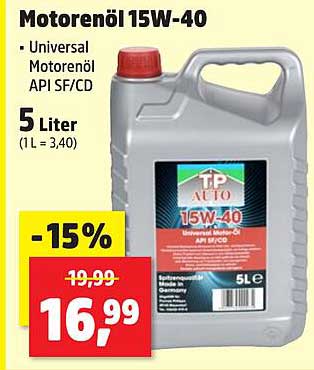 Motronenöl 15W-40 - Universalschutz für Ihr Fahrzeug