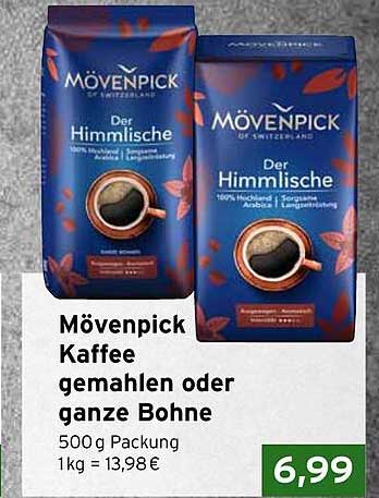 Mövenpick Kaffee gemahlen oder ganze Bohne