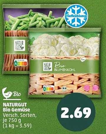 NATURgut Bio Gemüse – Verschiedene Sorten, je 750 g