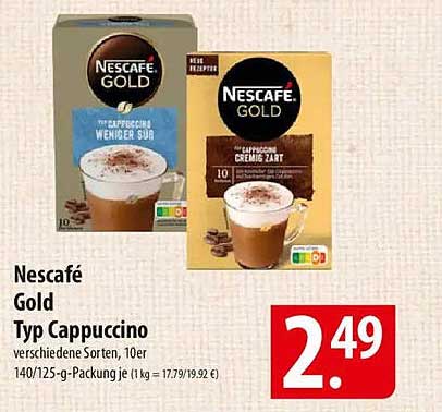 Nescafé Gold Typ Cappuccino, 10er Packung