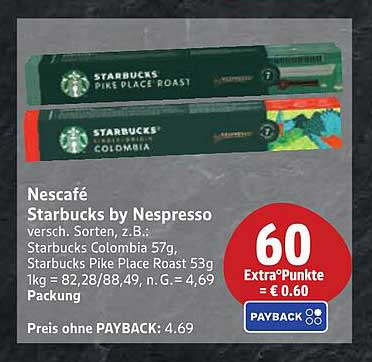 Nescafé Starbucks by Nespresso – Verschiedene Sorten