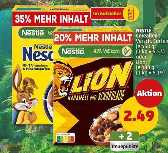 NESTLÉ CEREALIEN - Verschiedene Sorten je 450 g oder Lion, je 480 g