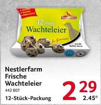 Nestlerfarm Frische Wachtel- Eier 12 Stück