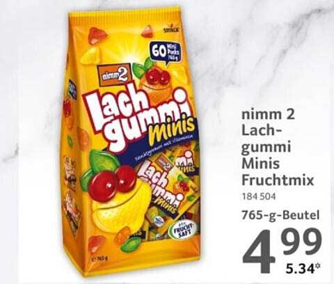 nimm 2 Lachgummi Minis Fruchtmix 765-g-Beutel