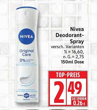 Nivea Deodorant-Spray Original Care 150ml
