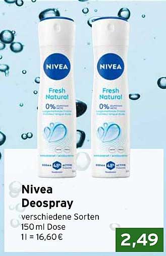 Nivea Deospray verschiedene Sorten 150 ml Dose