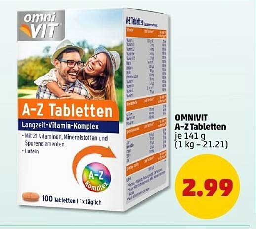 OMNIVIT A-Z Tabletten - Langzeit-Vitamin-Komplex