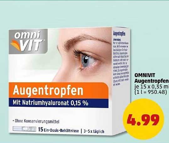 OMNIVIT Augentropfen je 15 x 0,35 m (1 l = 950,48)