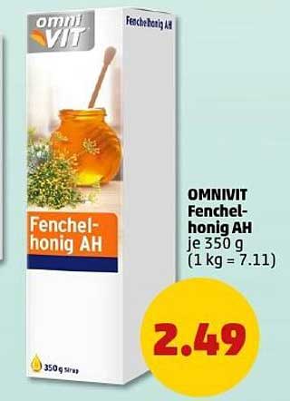 OMNIVIT Fenchel-Honig AH je 350 g