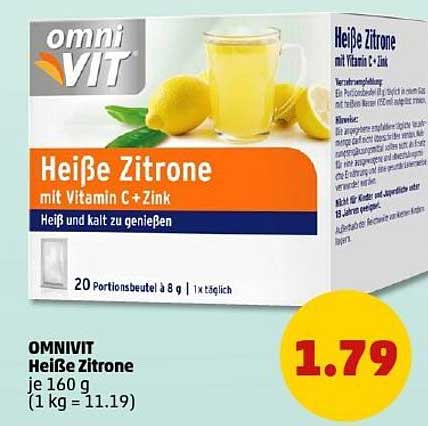OMNIVIT Heiße Zitrone mit Vitamin C + Zink