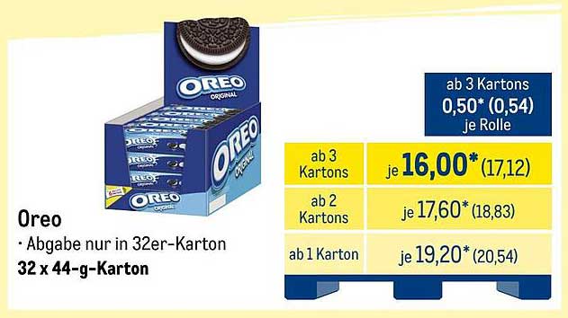Oreo Kekse – Original 32er Karton
