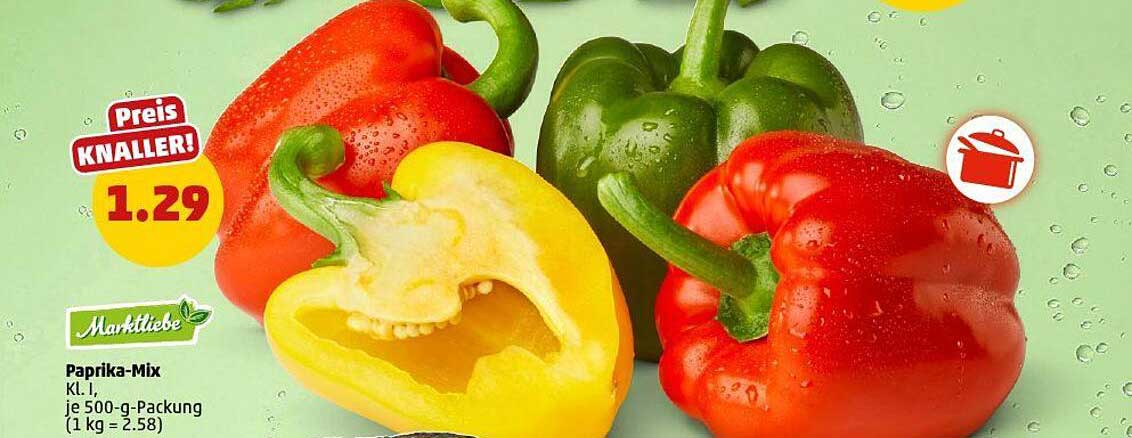 Paprika-Mix, je 500-g-Packung (1 kg = 2,58)