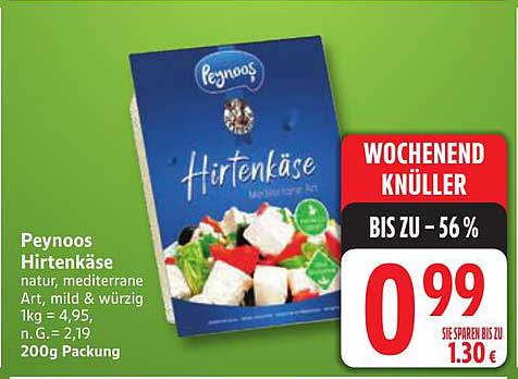 Peynoos Hirtenkäse 200g - Nur 0,99 €