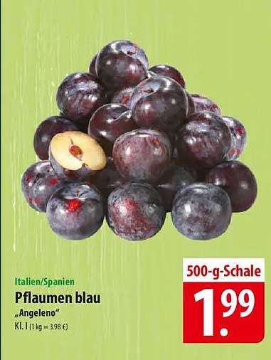 Pflaumen blau "Angeleno" 500-g-Schale