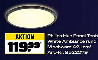 Philips Hue Panel Tent White Ambiance rund M schwarz 42,1 cm