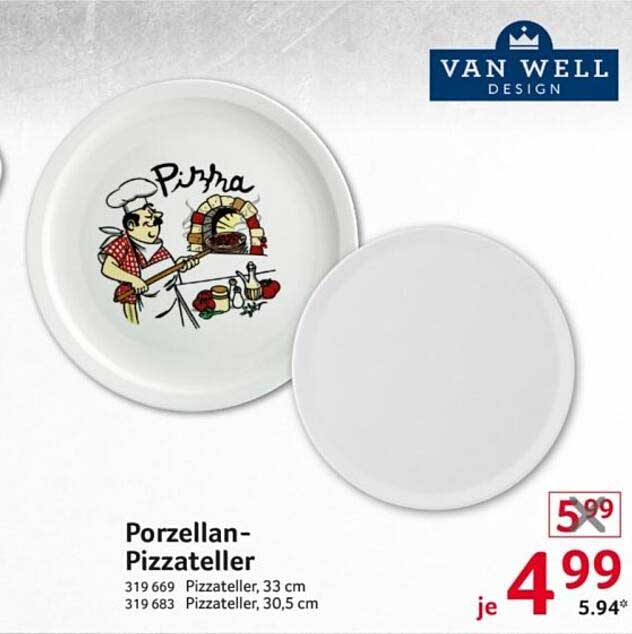 Porzellan-Pizzateller
