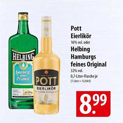 Pott Eierlikör oder Helbing Hamburgs feines Original