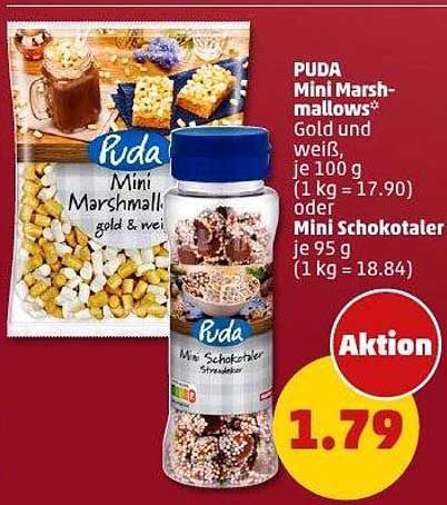 PUDA Mini Marshmallows & Mini Schokotaler - Leckereien für jede Gelegenheit