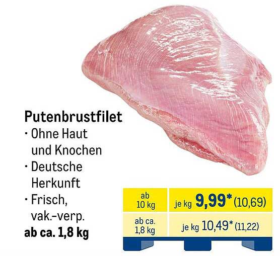 Putenbrustfilet - Ohne Haut und Knochen, Deutsche Herkunft